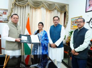 जर्मनी में रोजगार पाने वाली सपना राणा ने मुख्यमंत्री से भेंट की